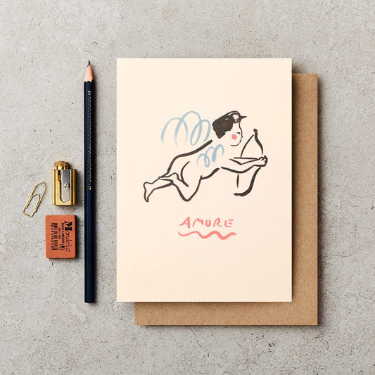 Cherub Amore Card – anniversary card – Katie Leamon
