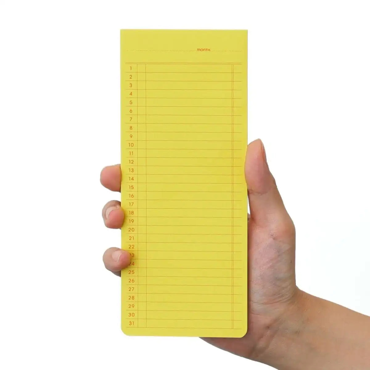 Yellow Sticky Memo Pad Monthly