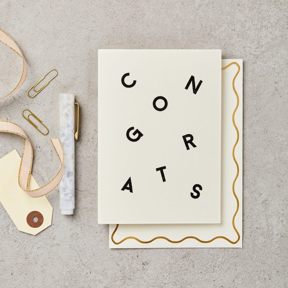Congrats Scatter Card – luxury birthday card – Katie Leamon