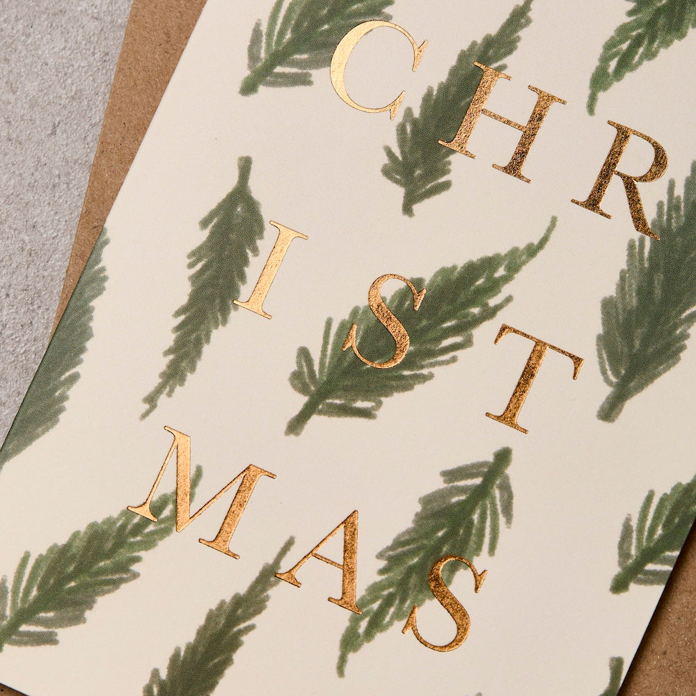 Fir Christmas Bold Christmas Card