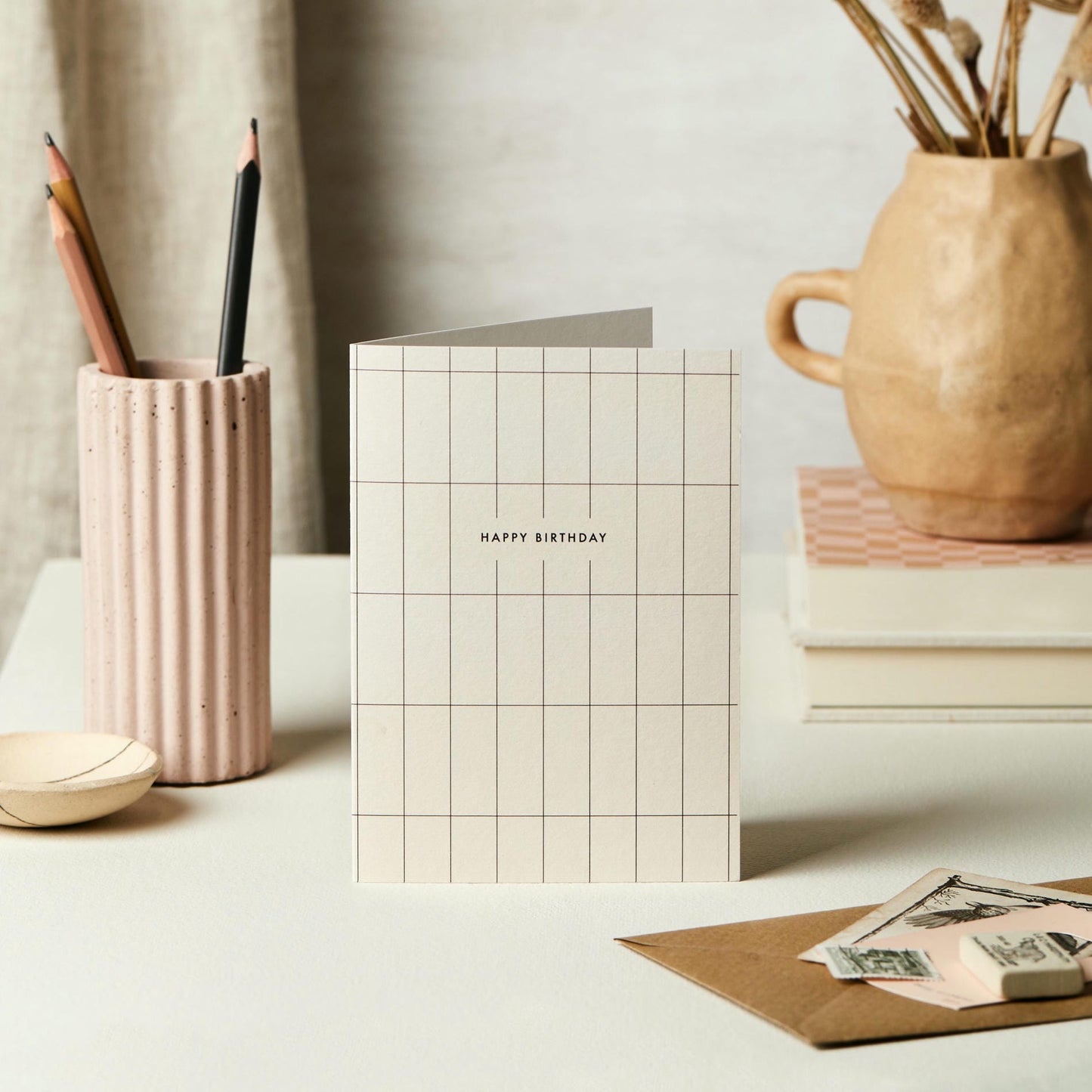 Ivory Birthday Tumble card