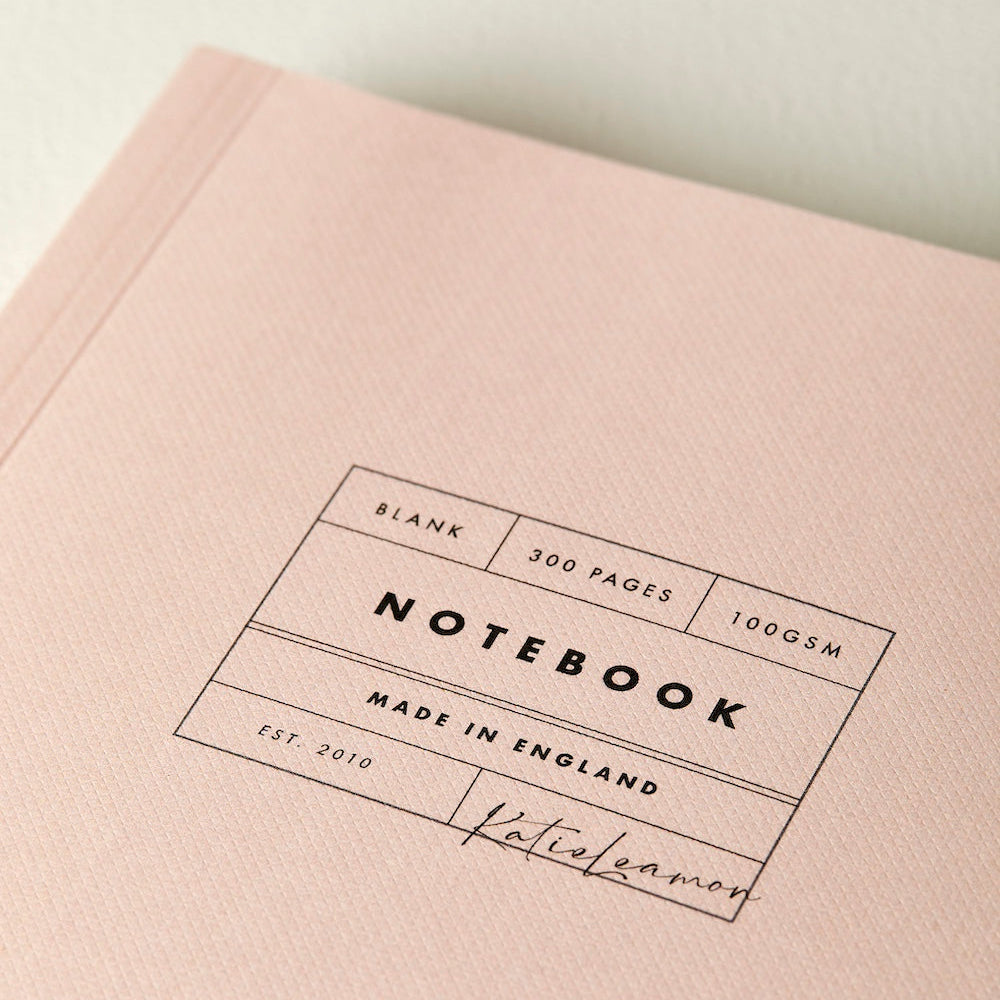 katie leamon blush 300 blank page notebook
