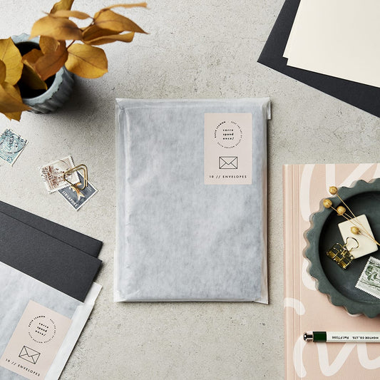Pack of 10 Luxury Envelopes - Eco Flint