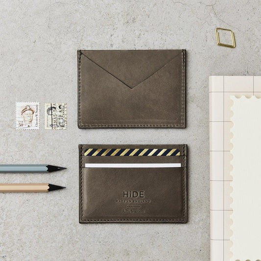 Leather Four Pocket Envelope Card Holder in Brown