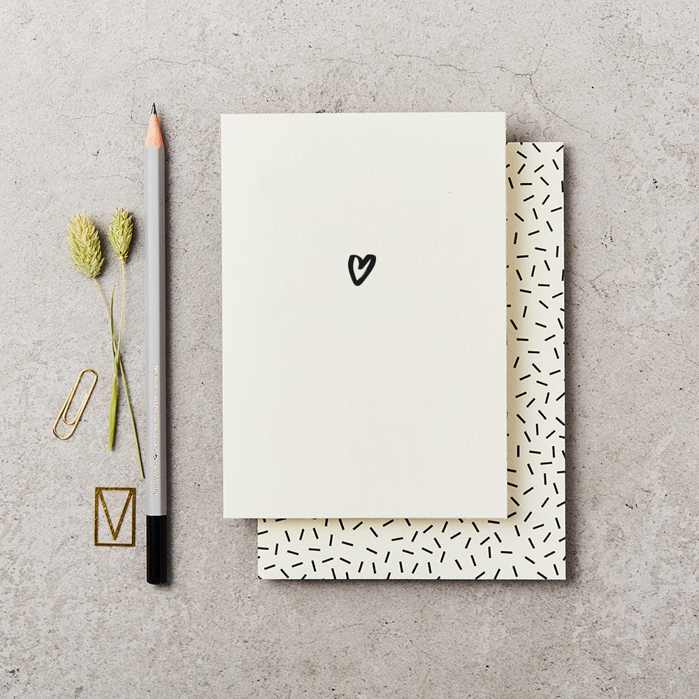 Heart Love Card – wedding and engagement card – Katie Leamon