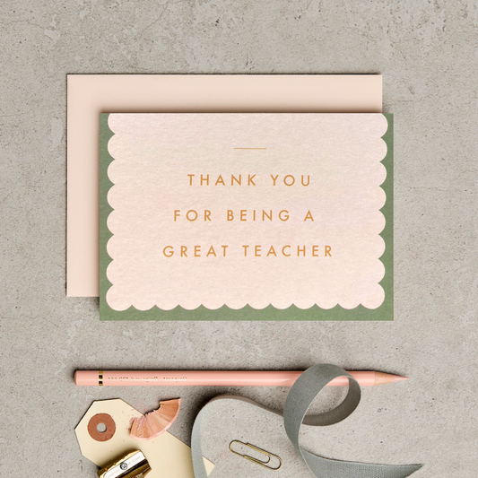 Katie Leamon thank you for being a great teacher card