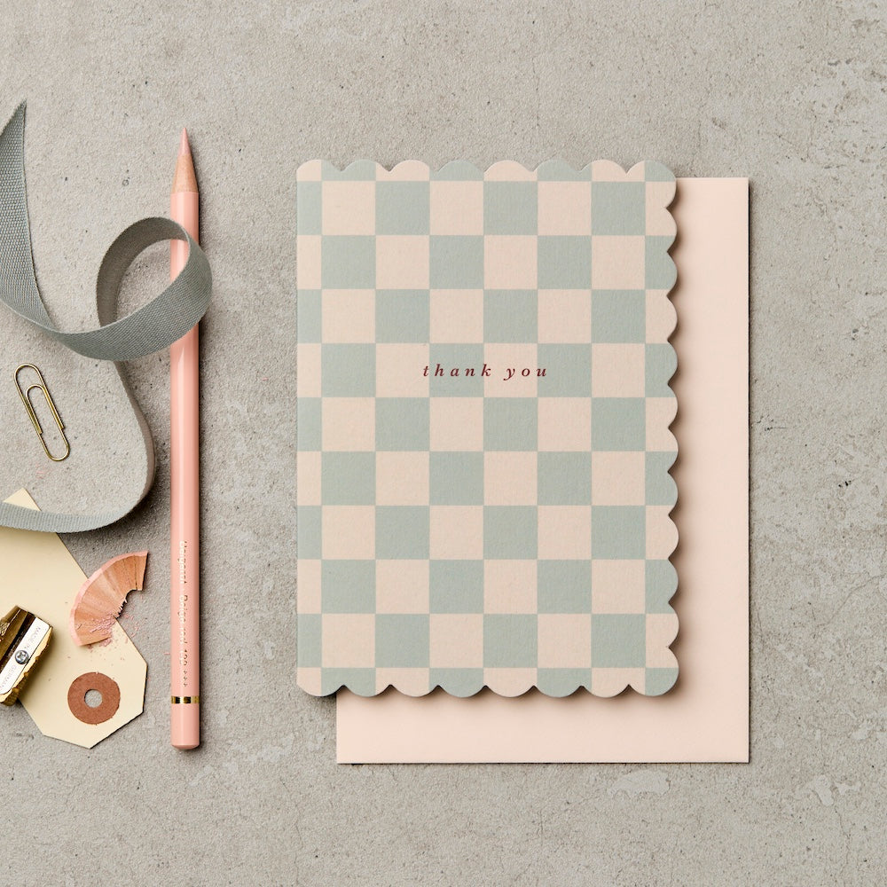 Scallop Thank You Chequer Card