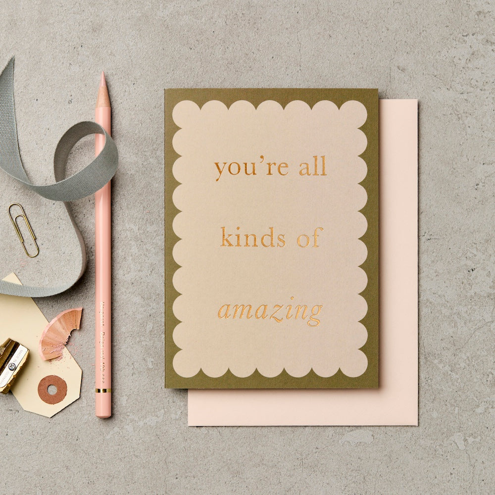 You're All Kinds of Amazing Card – wedding and engagement card – Katie Leamon