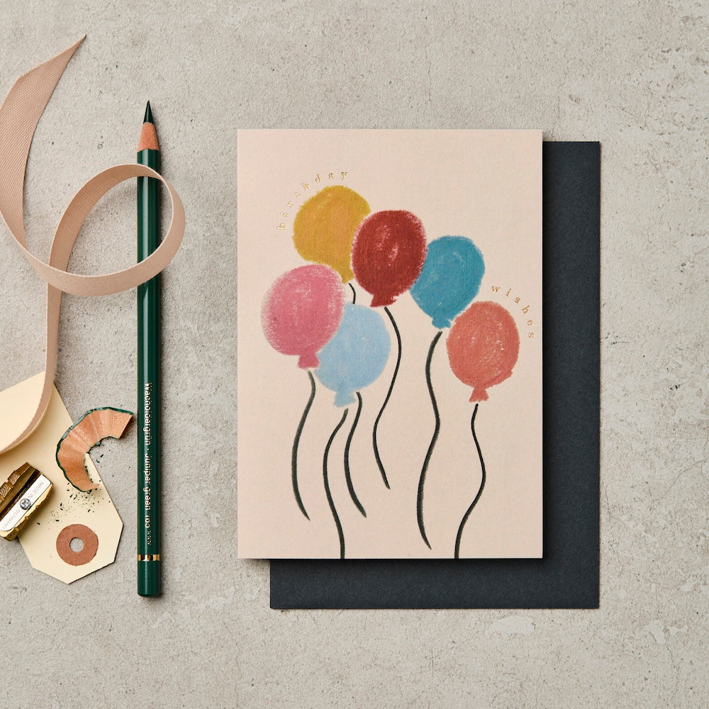 Birthday Wishes Balloons Card