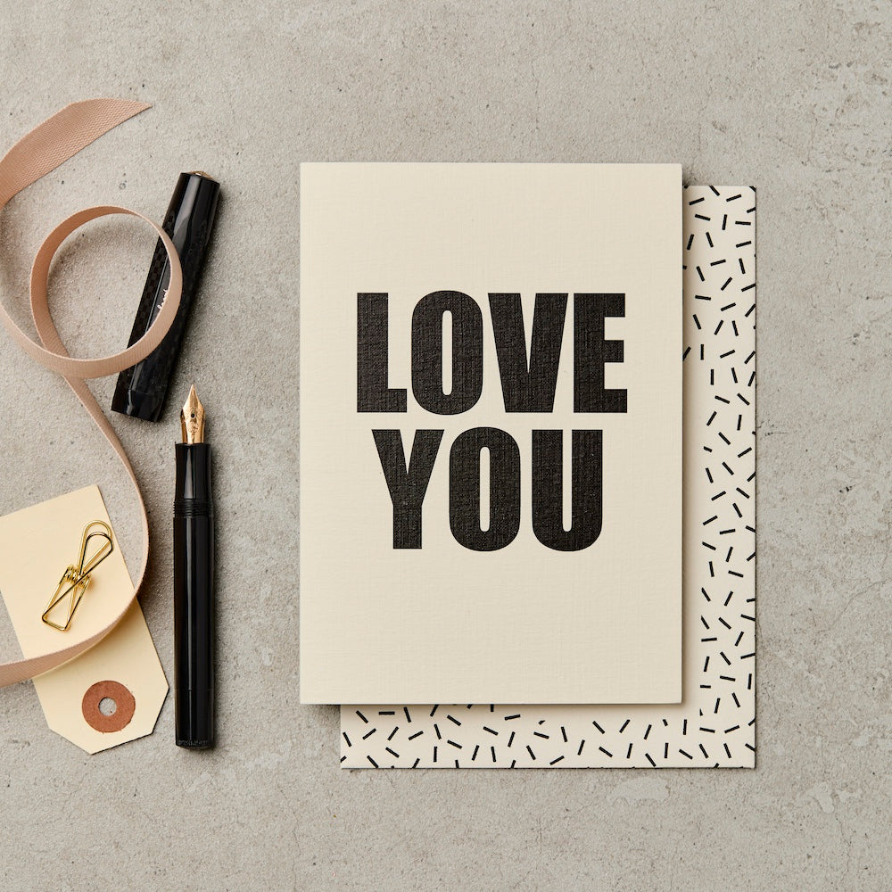 Love You Bold Card – love and friendship card – Katie Leamon