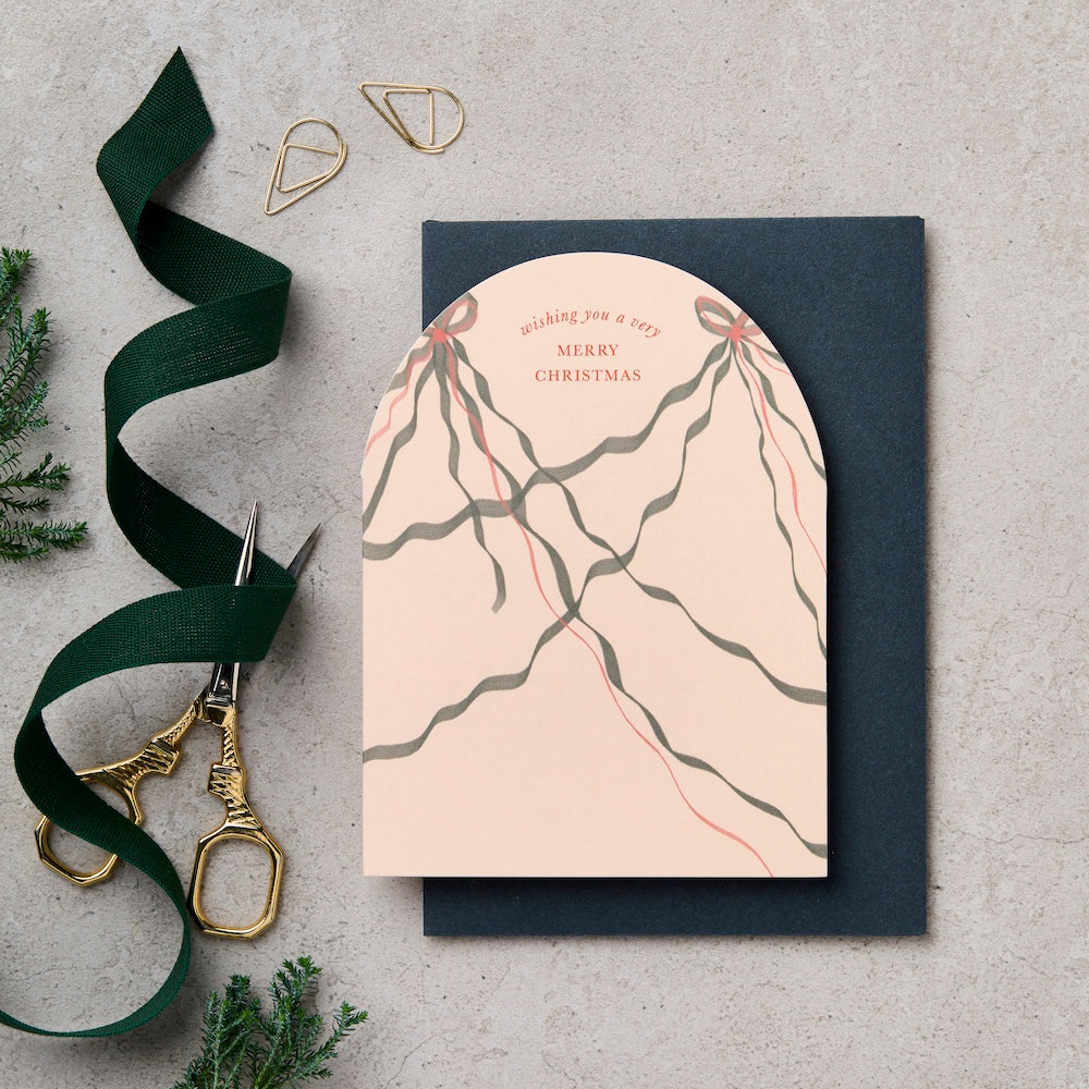 Arch Christmas Streamers Card