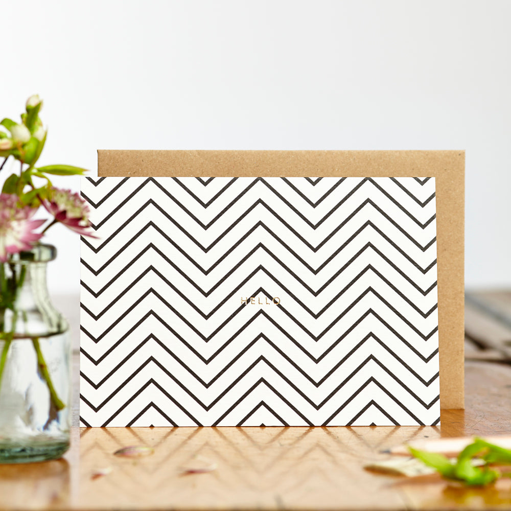 Hello Zig Zag Card