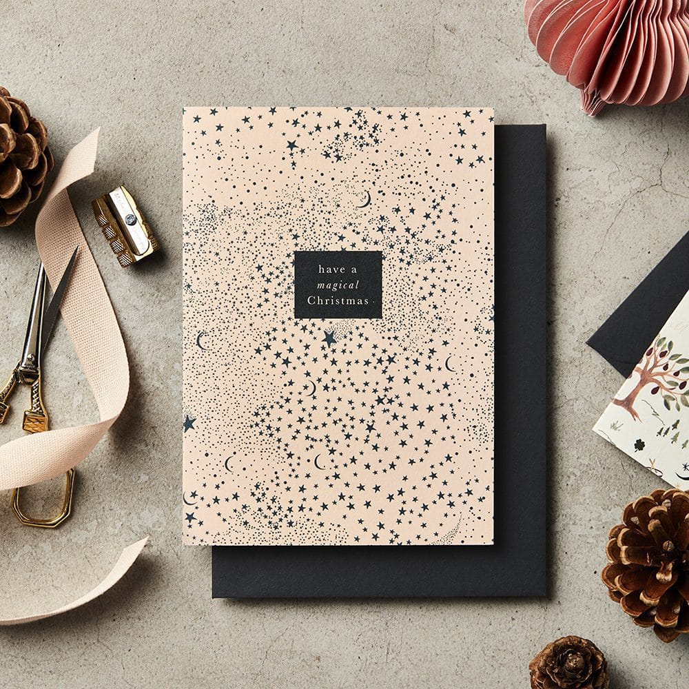 'Have A Magical Christmas' Card in Luna Pink – christmas card – Katie Leamon
