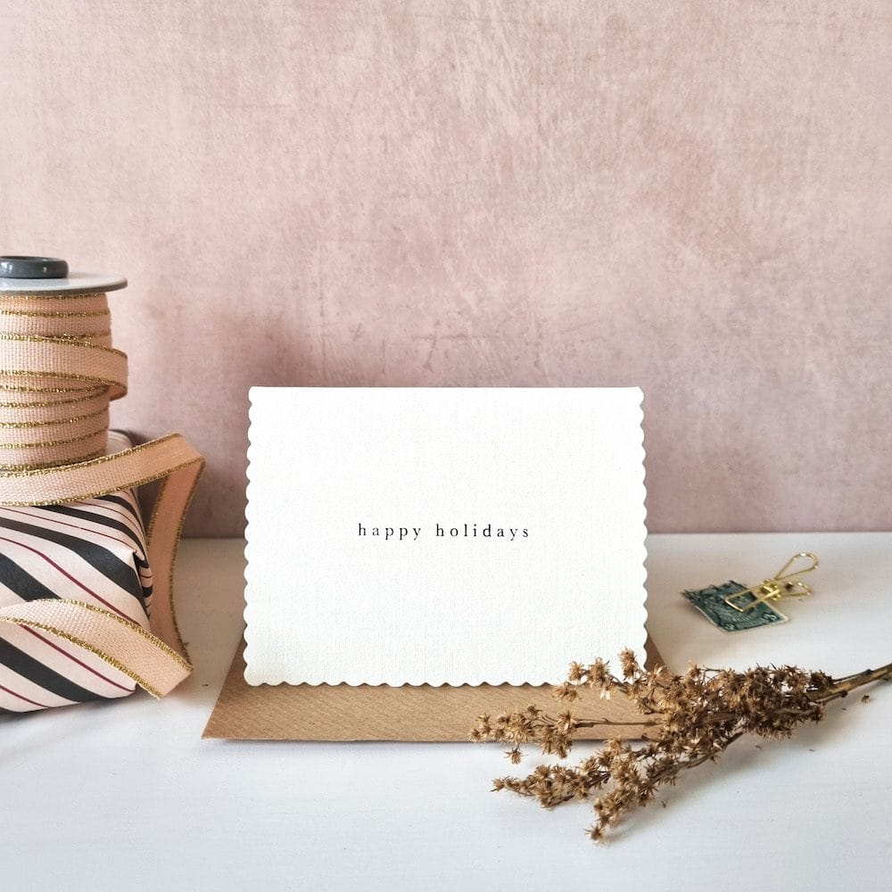 'Happy Holidays' Mignon Card – christmas card – Katie Leamon