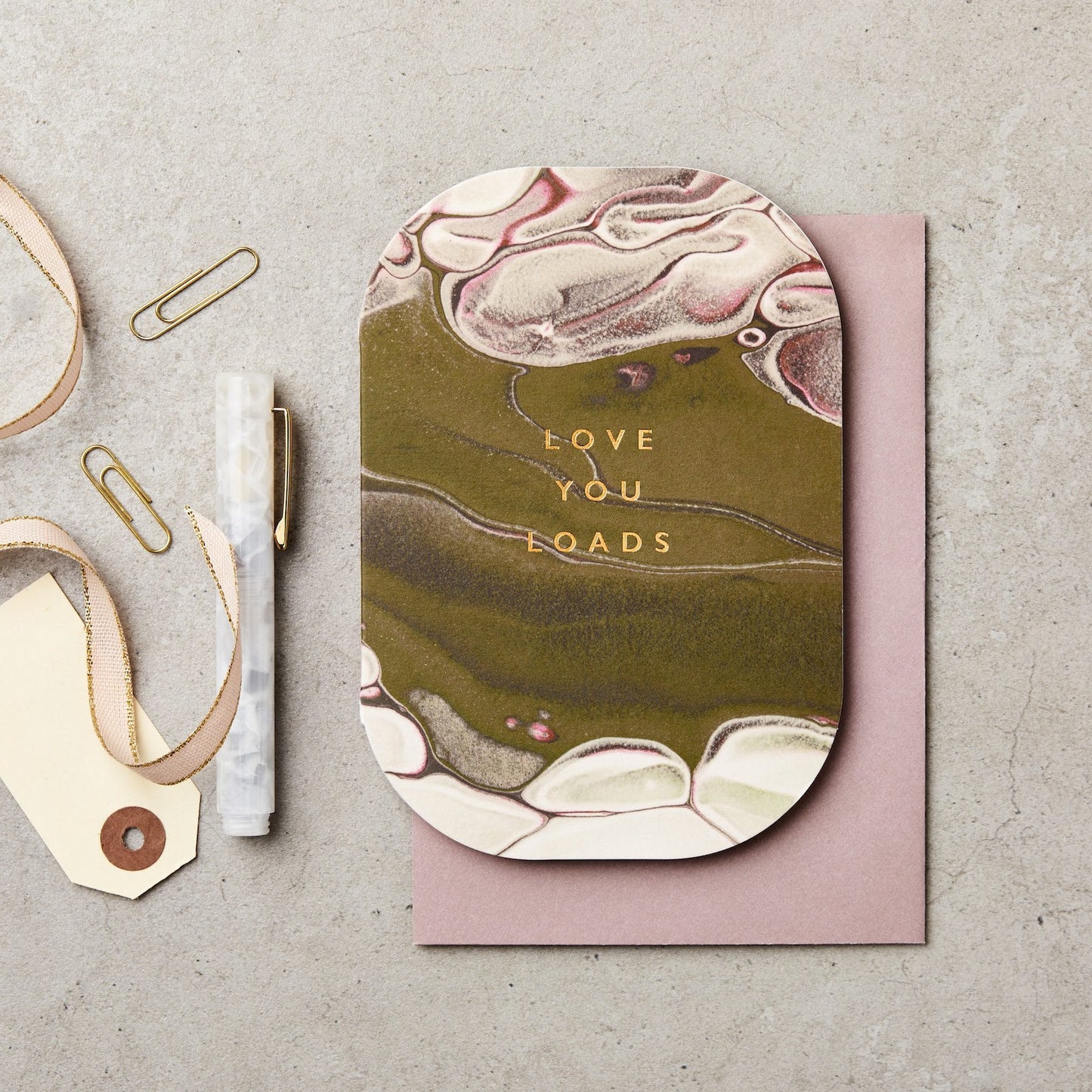 Marble 04 - Love You Loads – love and friendship card – Katie Leamon