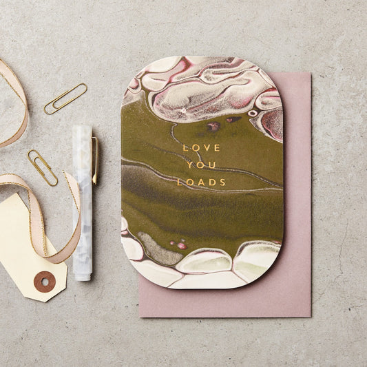 Marble 04 - Love You Loads – love and friendship card – Katie Leamon