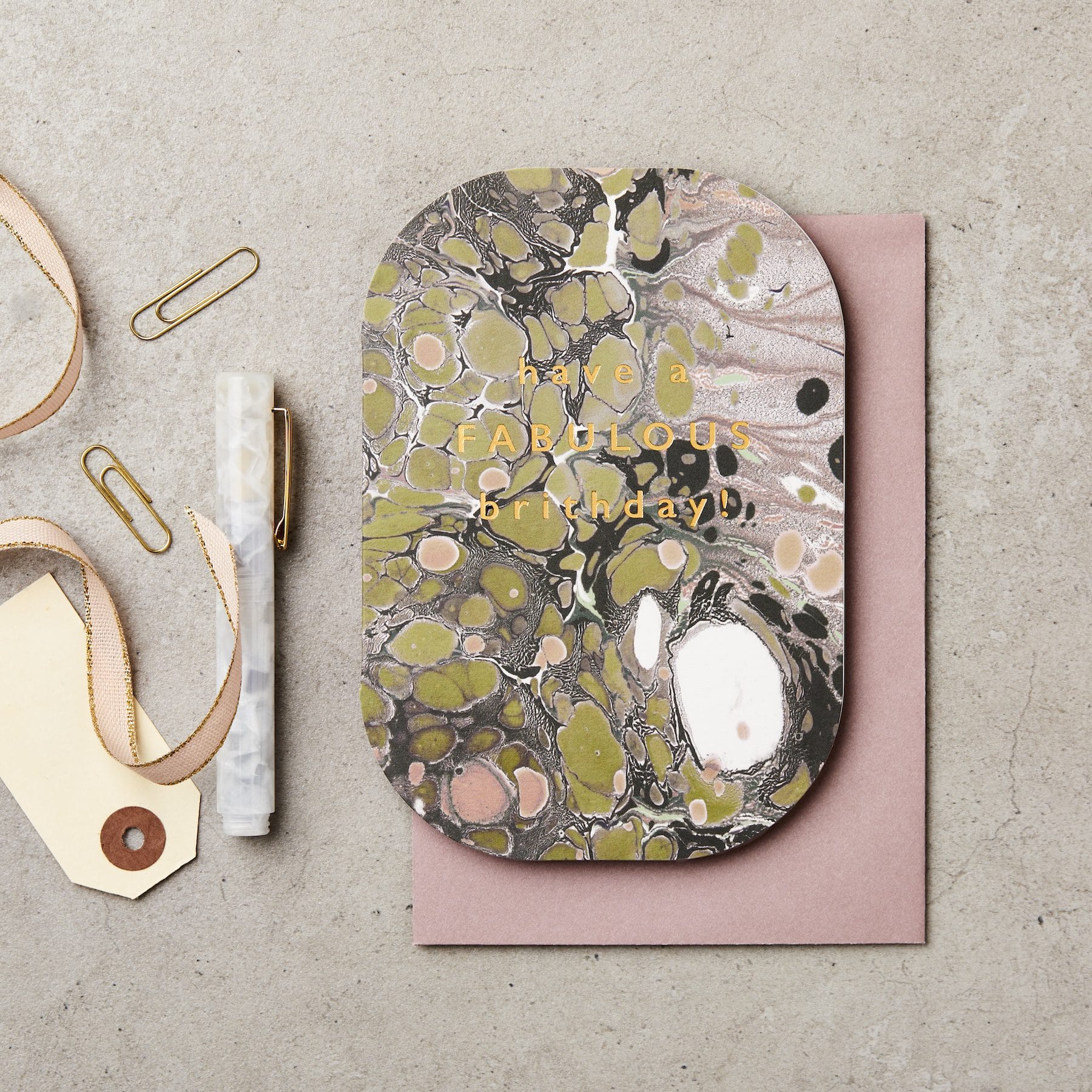 Marble 05 - Have A Fabulous Birthday! – luxury birthday card – Katie Leamon