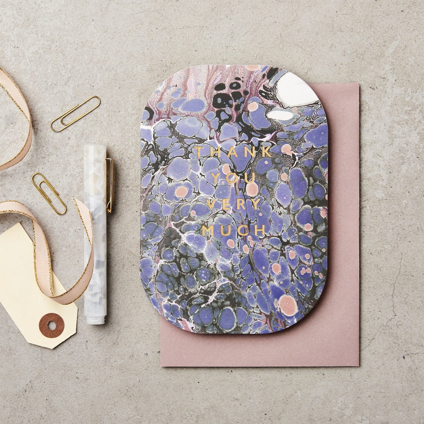 Marble 07 - Thank You Very Much – thank you card – Katie Leamon