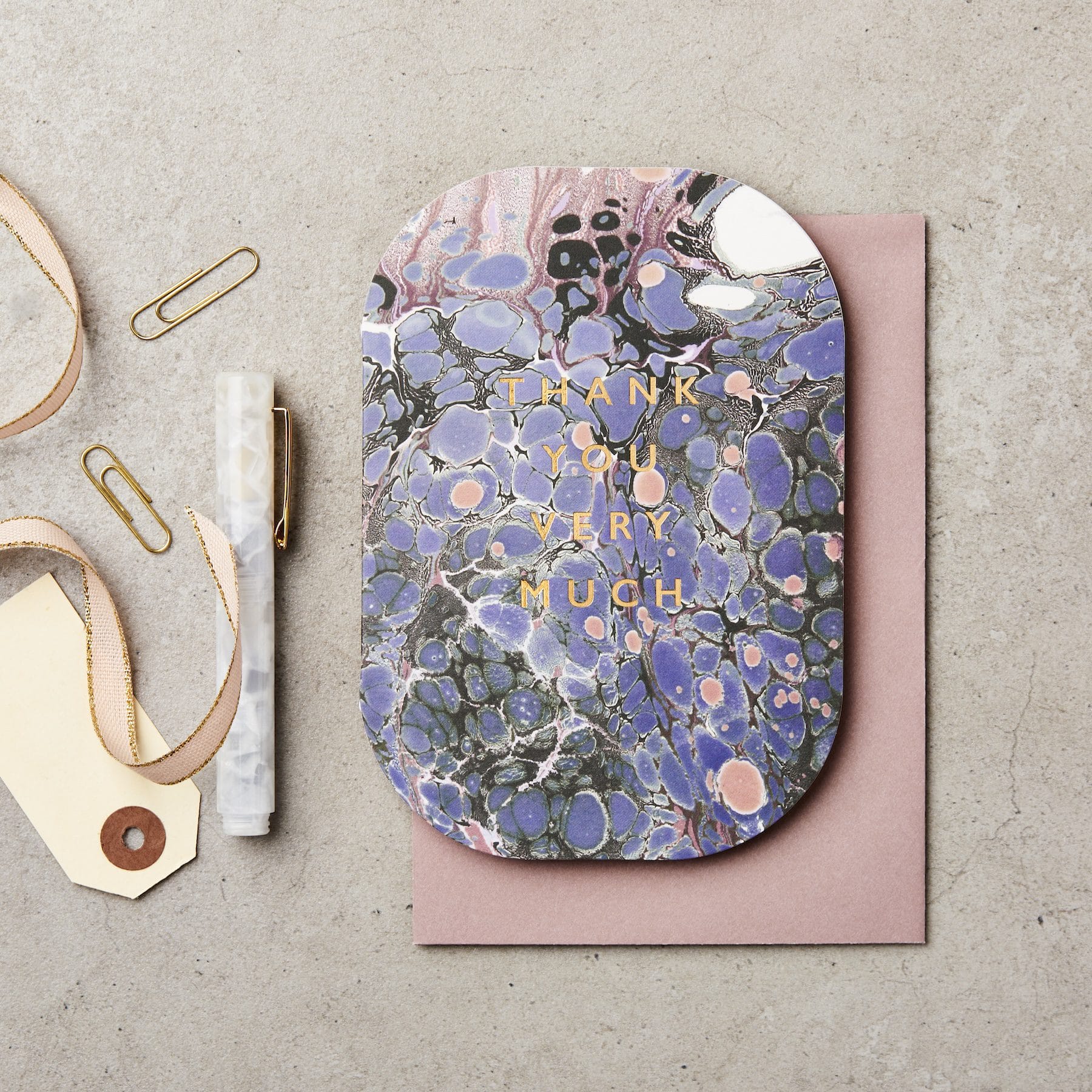Marble 07 - Thank You Very Much – thank you card – Katie Leamon