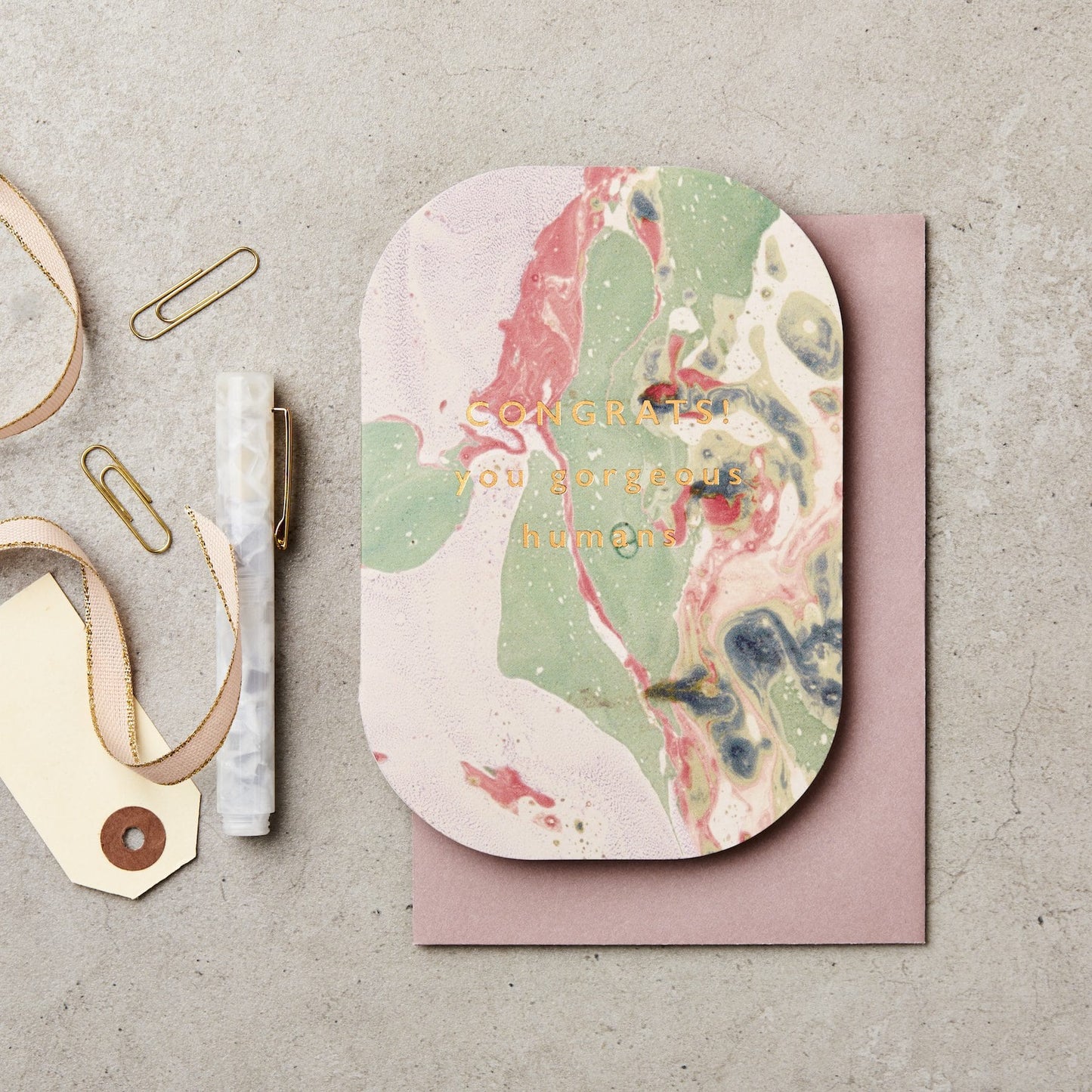 Marble 08 - Congrats! – congratulations card – Katie Leamon