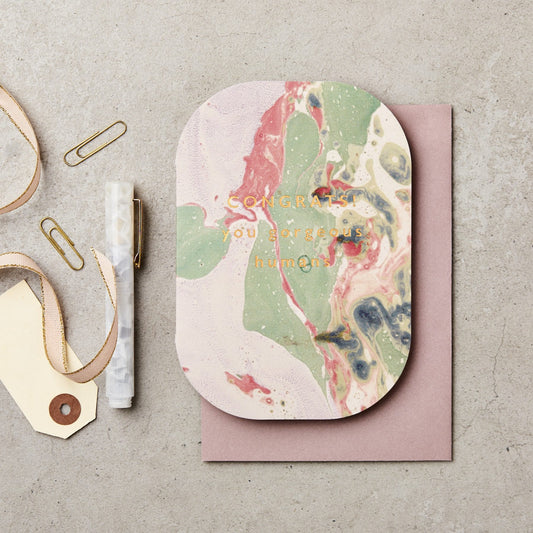 Marble 08 - Congrats! – congratulations card – Katie Leamon