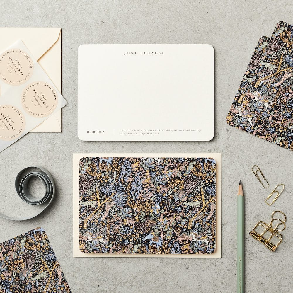 6pk Forest Dark Notecards