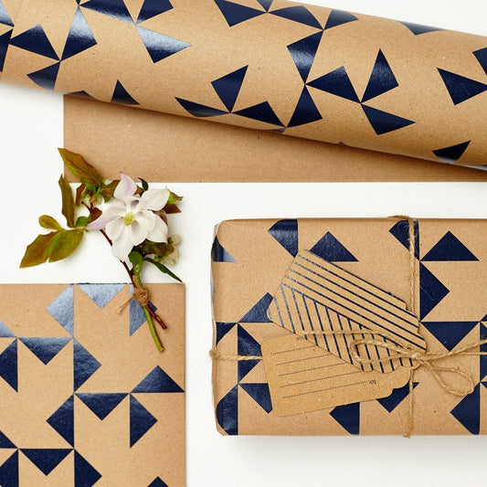 Kraft & Navy Wrap & Tag Bundle