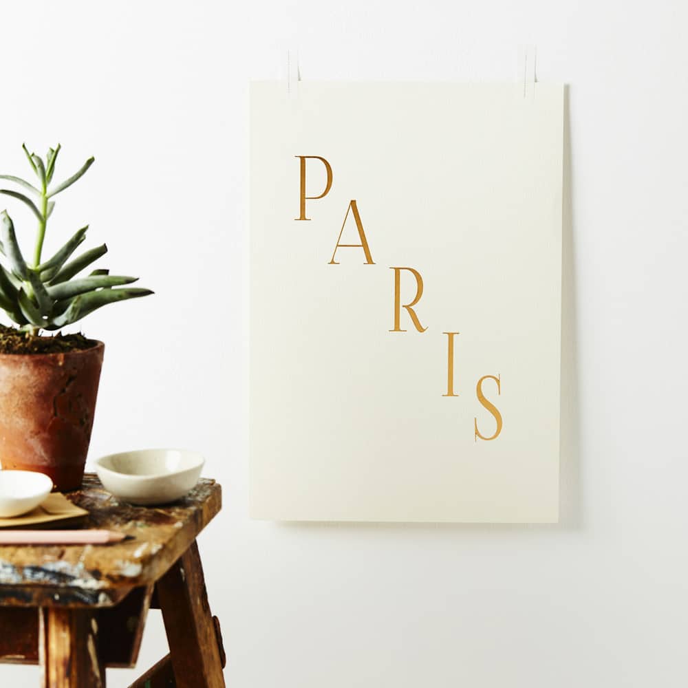 A4 Paris Print – luxury stationery – Katie Leamon