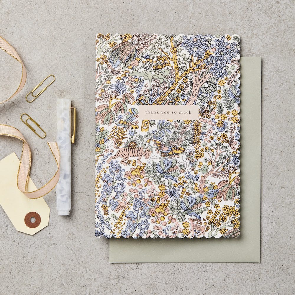 Forest Ivory Scallop Thank You Card