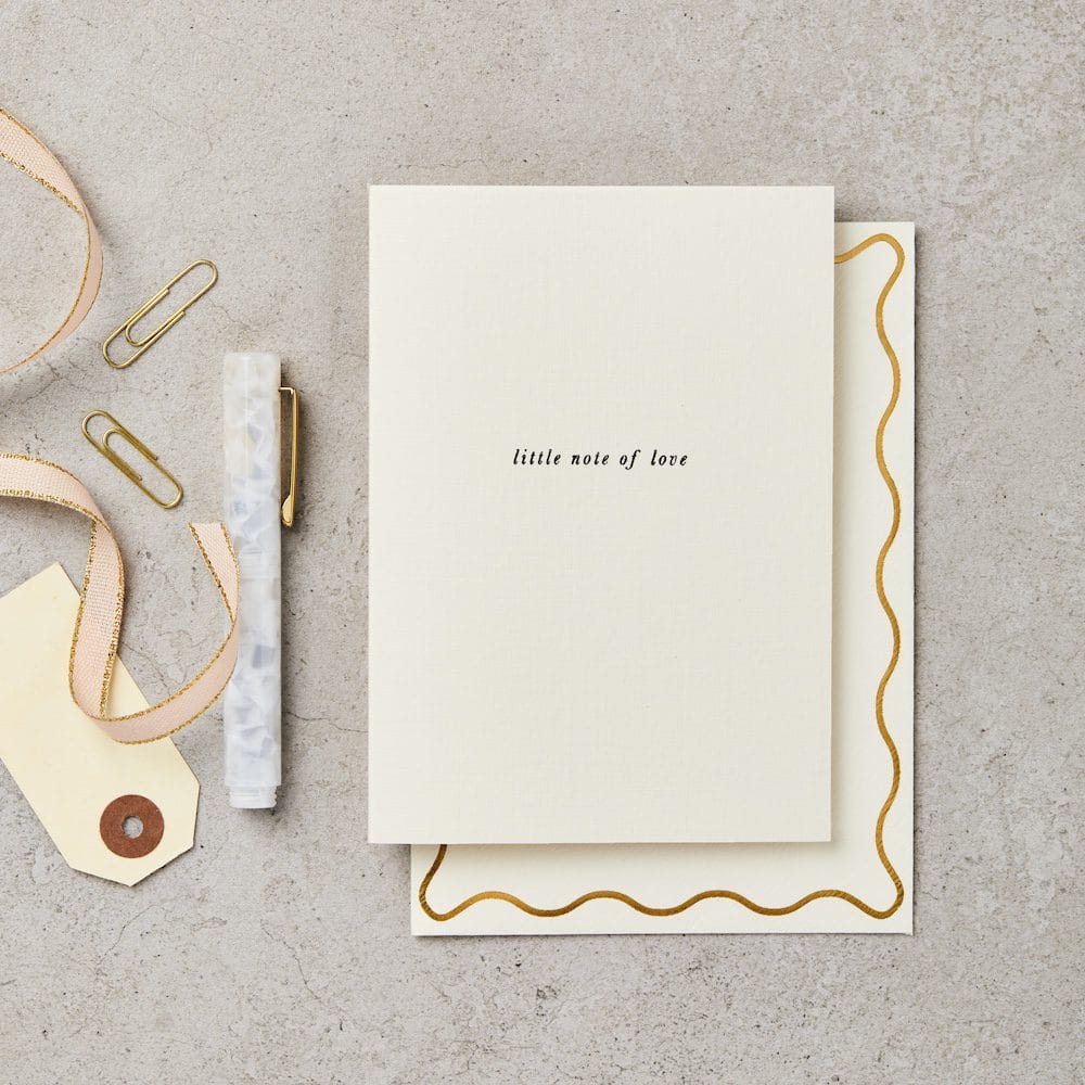 Little Note of Love Card – wedding and engagement card – Katie Leamon