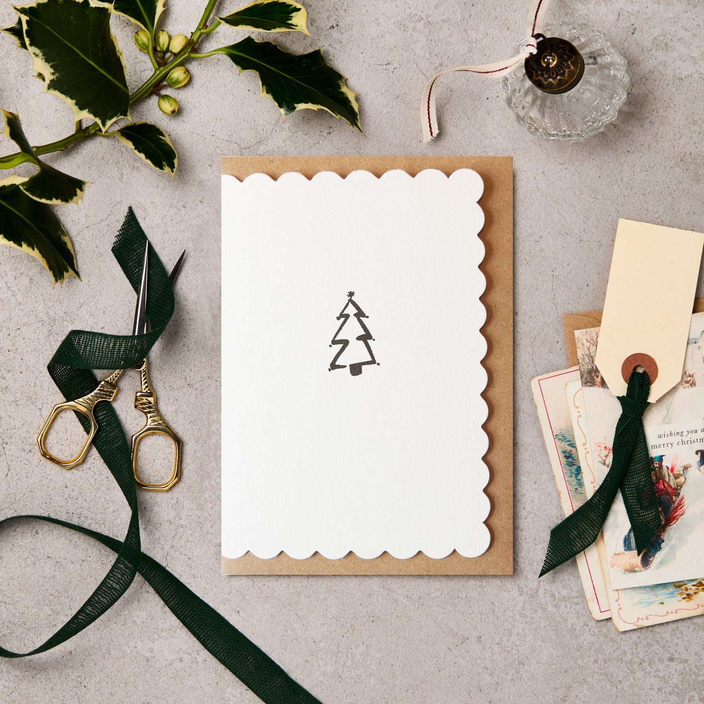 Mint Velvet X Katie Leamon Christmas Tree Card