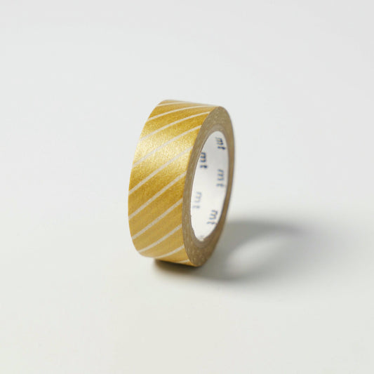 MT - Masking Tape Stripe Gold 1 washi tape