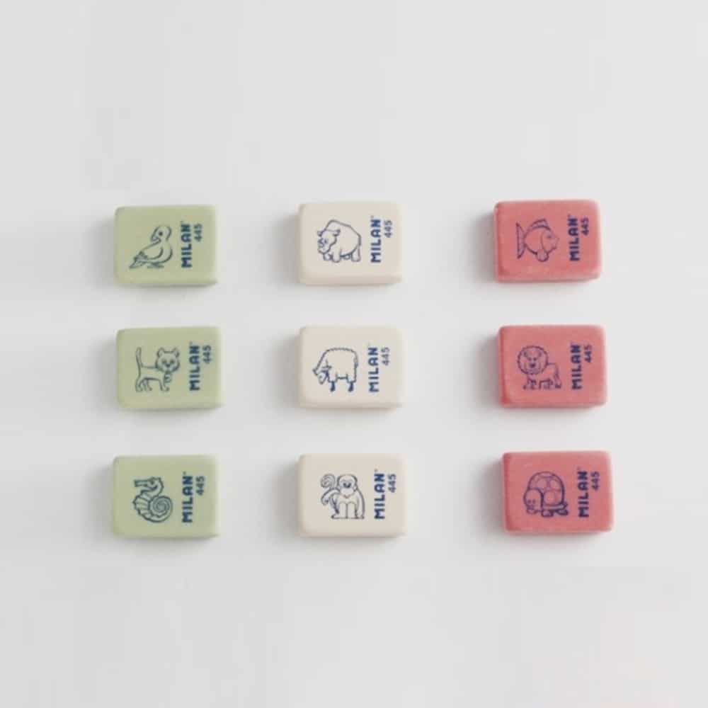 Pack of 3 Milan Synthetic Erasers