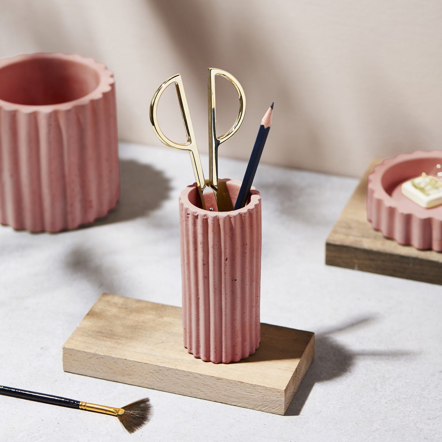 Concrete Pencil Pot in Oi Oi Saveloy