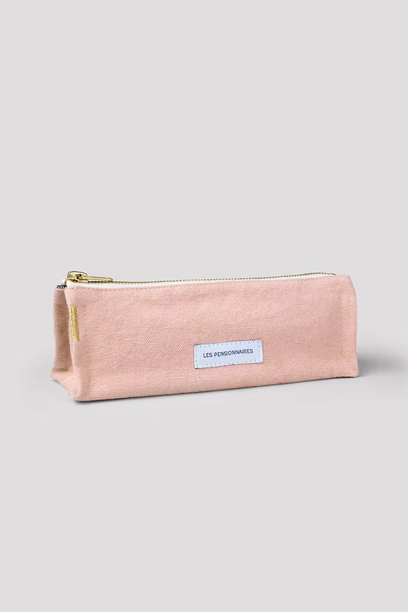 Les Pensionnaires organic cotton pencil case in Delicate Pink - stationery accessories - Katie Leamon