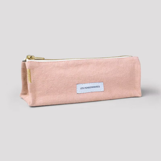 Les Pensionnaires Organic Cotton Pencil Case in Delicate Pink