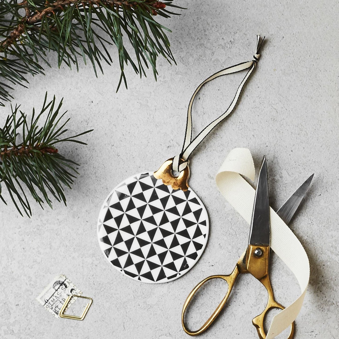 Ceramic Pyramid Christmas Decoration