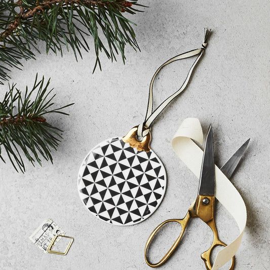 Ceramic Pyramid Christmas Decoration