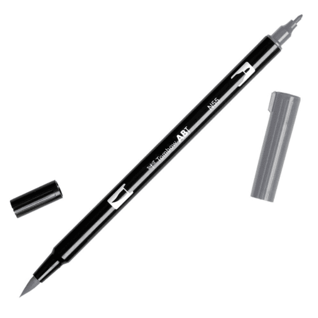 Tombow Grey Dual Brush Pen – felt tip pen – Katie Leamon