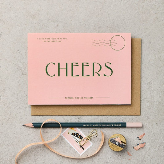 Seaside Cheers – thank you card – Katie Leamon