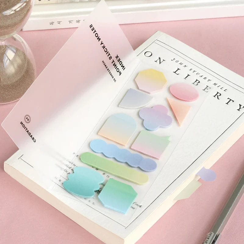 Index Point Sticky Notes in Foggy