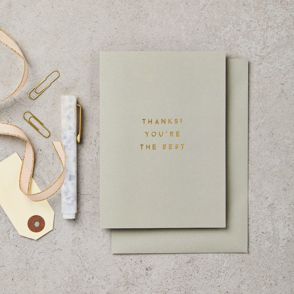 Thanks You're The Best Card in Sage