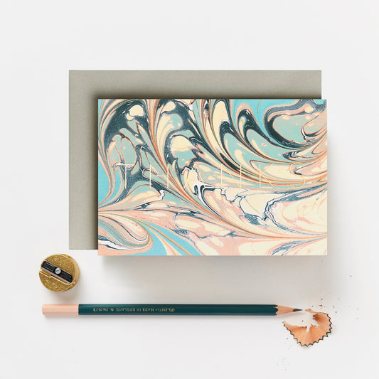 Marbled Thanks Card