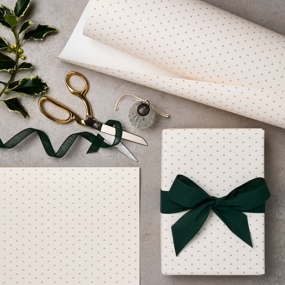 Katie Leamon Vintage Polka Christmas wrapping paper