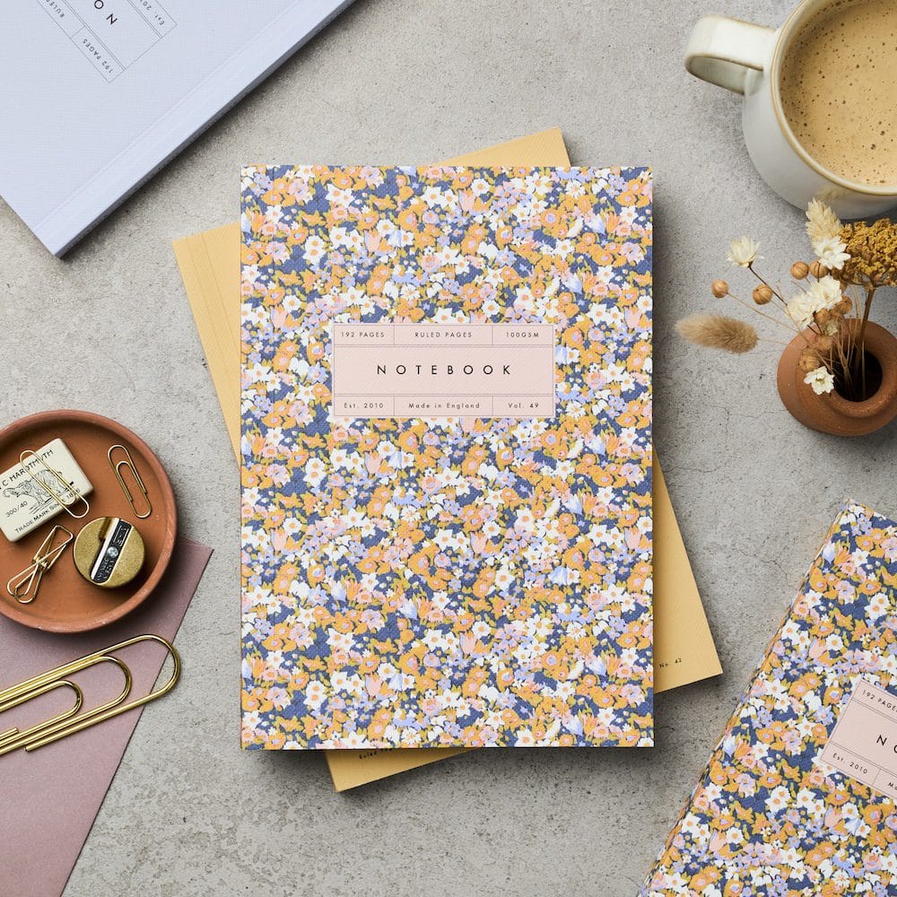 Vol 49: Ruled Patricia Yellow Flat Lay Notebook