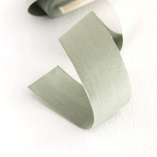 Sage Green Wide Cotton Ribbon