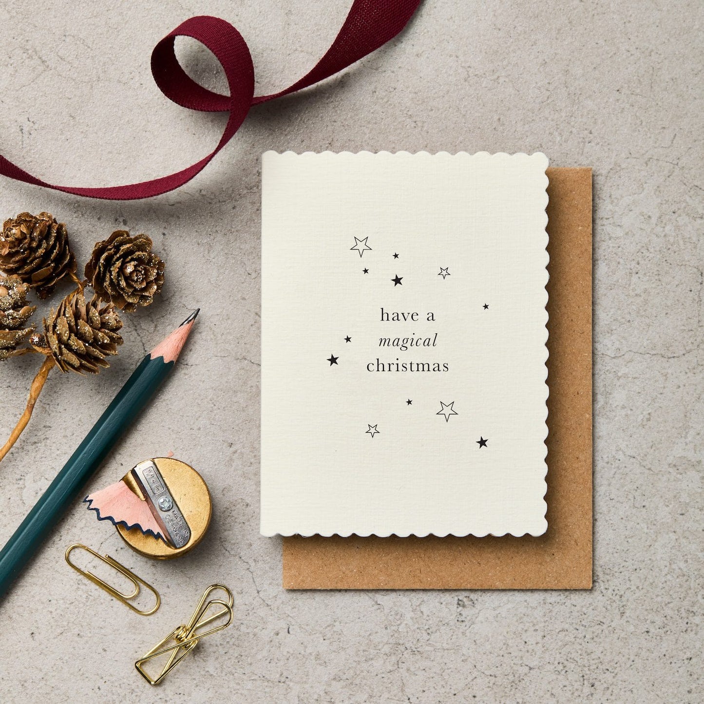 A7 Christmas Motif Magical Christmas Card
