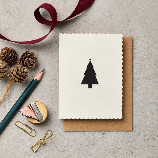A7 Christmas Motif Tree Card