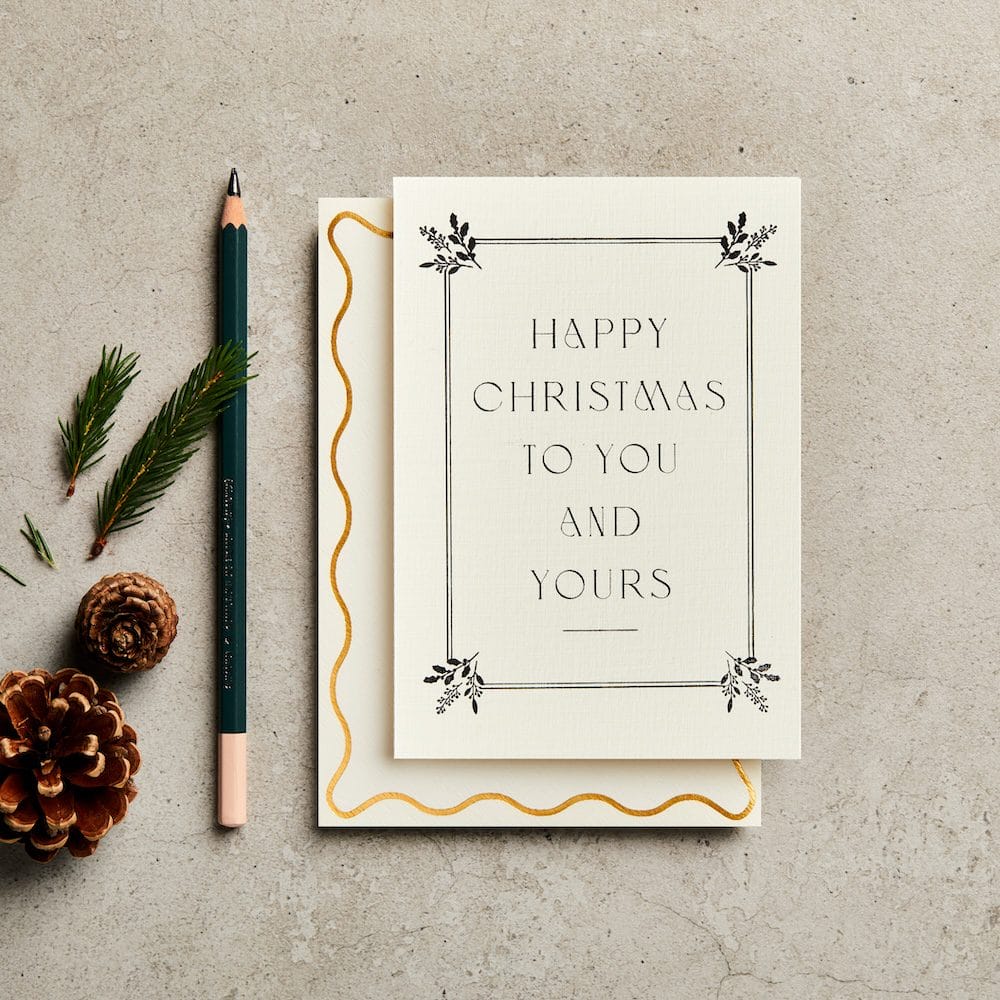 Box of 8 'Happy Christmas To You & Yours' Card