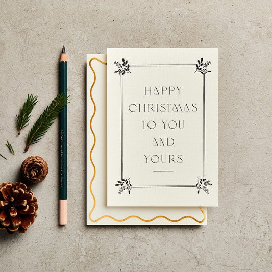 Box of 8 'Happy Christmas To You & Yours' Card